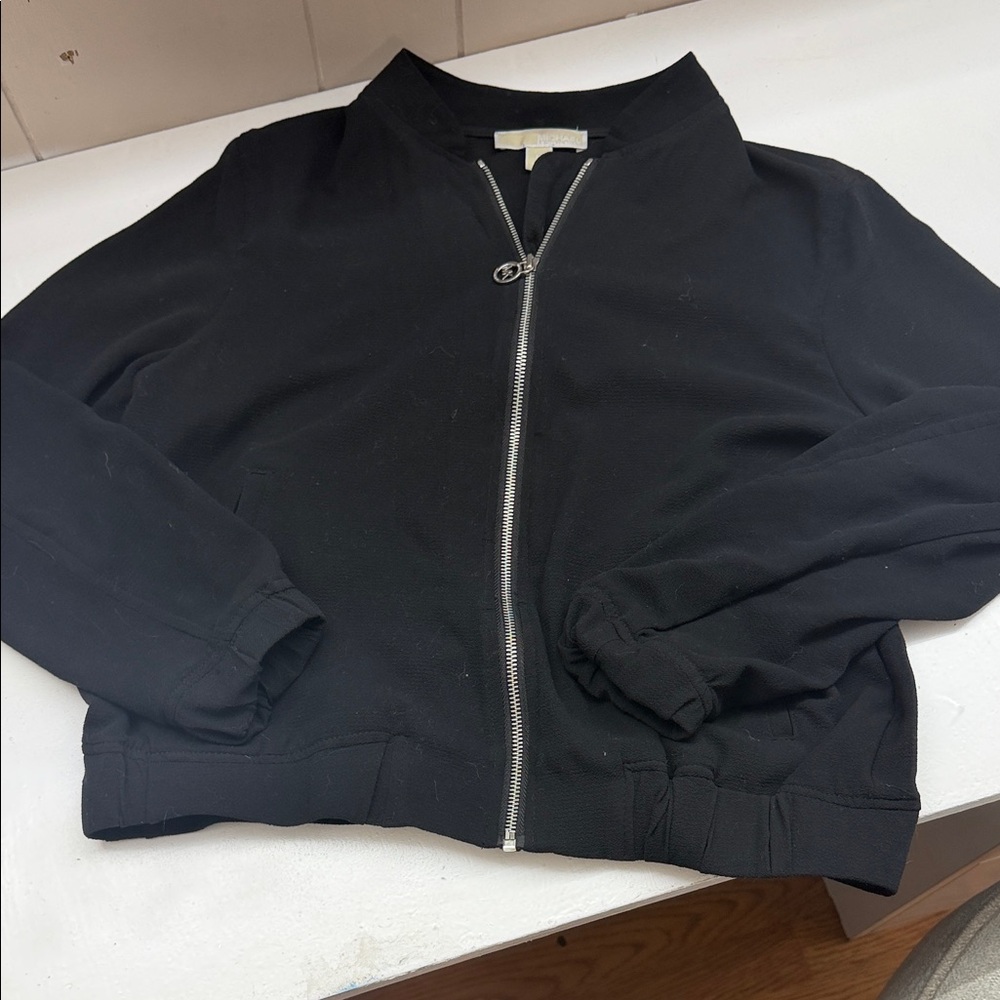 MICHAEL Michael Kors Black Zip-Up Jacket